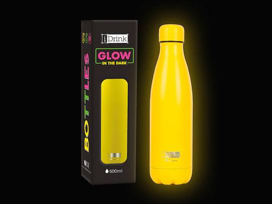 I-Total i Drink Bottle Thermos Stainless Steel BPA Free 500ml Yellow