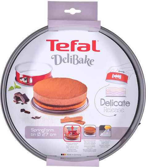 Tefal Delibake Форма за сладкарство за кексове Кръгла от алуминий с отделяща се основа 27x27бр 1бр
