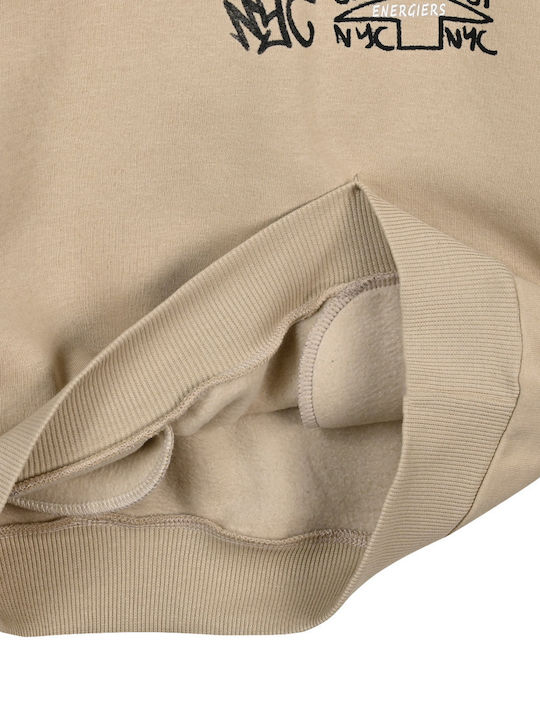 Kids Sweatshirt with Hood Beige