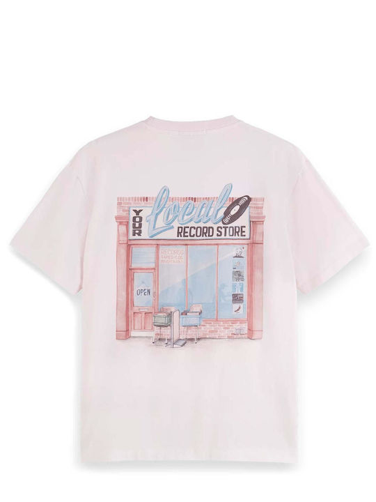 Scotch & Soda Men's Short Sleeve T-shirt Pink