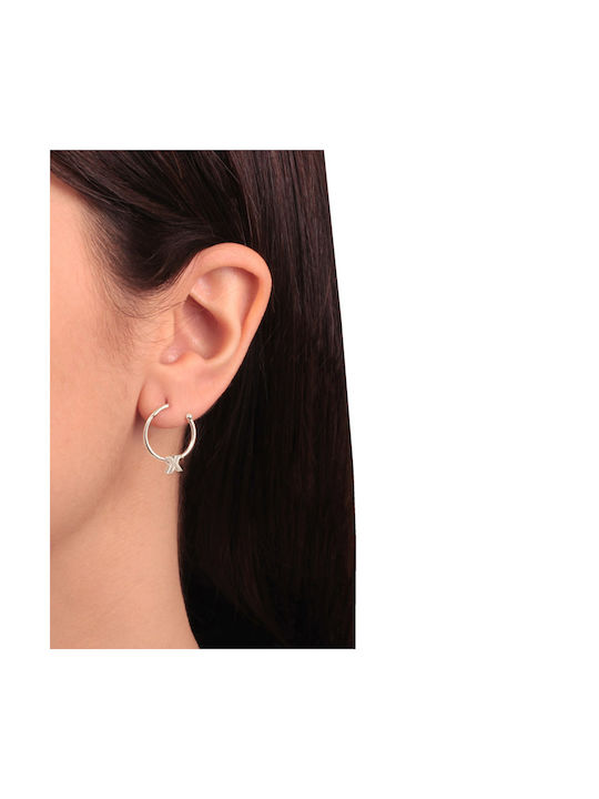 Abadianakis Earrings Hoops made of Silver