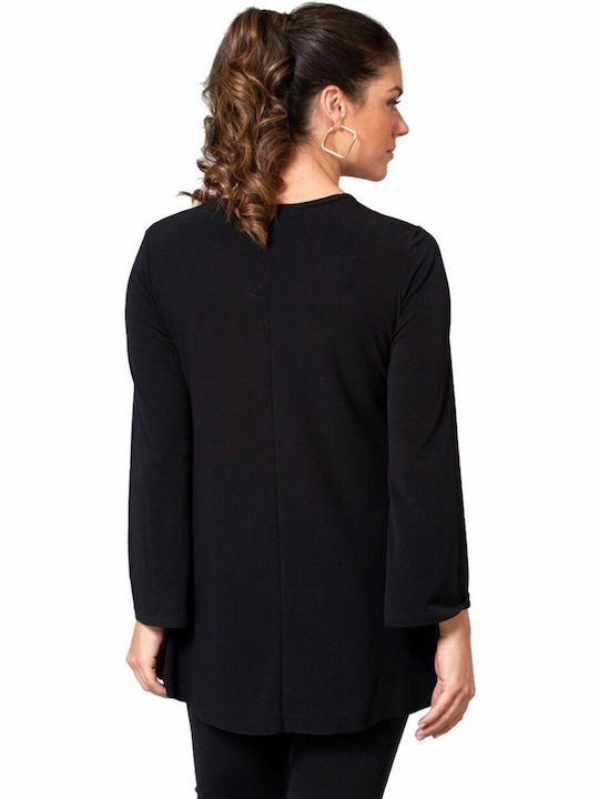 Anna Raxevsky Women's Blouse Long Sleeve Black