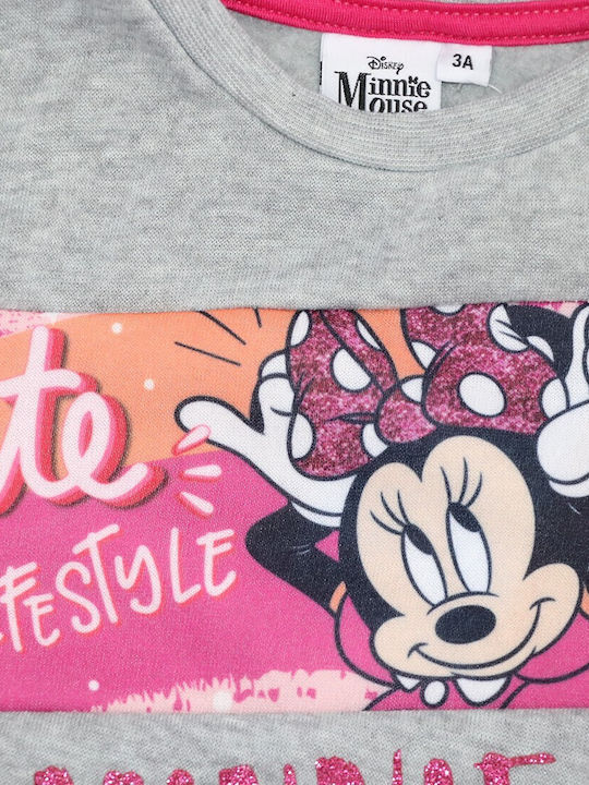 Παιδικό Σετ Φόρμας Γκρι 2τμχ Minnie Mouse