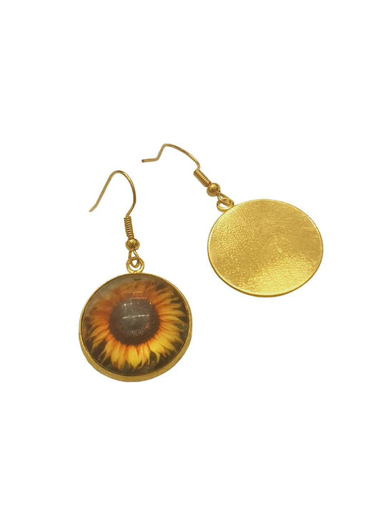 Scans Earrings made of Liquid Glass Gold Plated