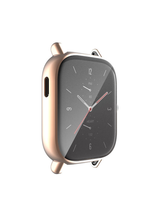 Carcasă de Silicon în culoarea Rose Gold pentru Amazfit GTS 2