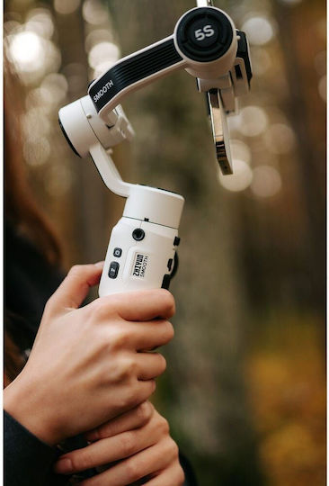 Zhiyun Smooth 5S Combo Phone Gimbal with 3 Axis Stabilization and 24 Operating Hours White