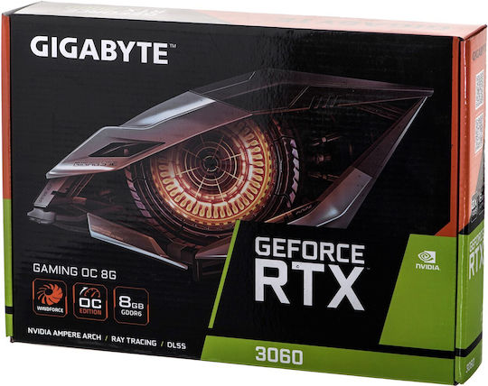 Gigabyte GeForce RTX 3060 rev. 2.0 8GB GDDR6 GAMING OC Κάρτα Γραφικών
