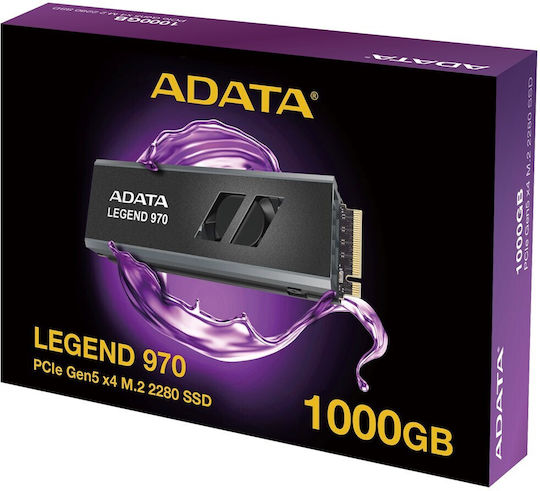 Adata Legend 970 SSD 1TB τύπου M.2 με σύνδεση PCI Express 5.0 και Ψύκτρα SLEG-970-1000GCI