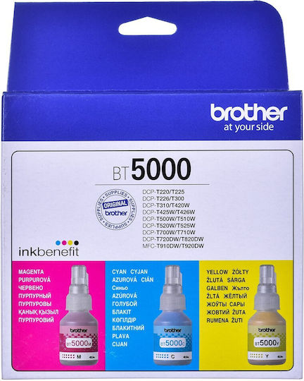 Brother BT5000 Γνήσιο Πακέτο 3 Μελανιών Εκτυπωτή InkJet Πολλαπλό (Color) (BT-5000CLVAL)