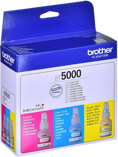 Brother BT5000 Γνήσιο Πακέτο 3 Μελανιών Εκτυπωτή InkJet Πολλαπλό (Color) (BT-5000CLVAL)