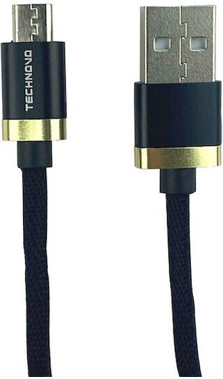 Technovo USB 2.0 Kabel USB Typ-C männlich - USB-A Schwarz 2m TN-D012