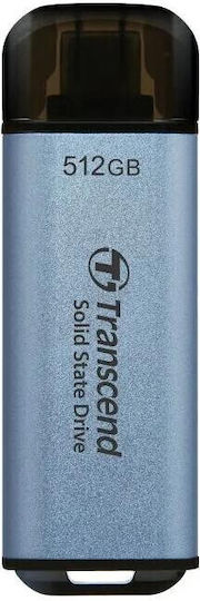 Transcend ESD300C 512GB USB 3.2 SSD Stick cu conexiune USB-C