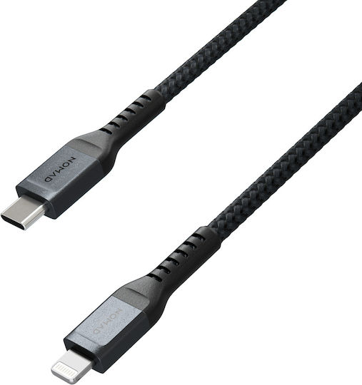 Nomad Geflochten USB-C zu Lightning Kabel 20W Schwarz 3m (NM01320685)