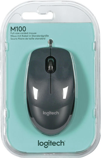 Logitech M100 Wired Mouse Black