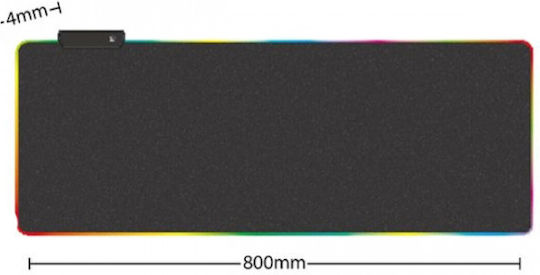 Weibo K11 Gaming Mouse Pad XXL 800mm With RGB Lighting Via USB Black 365351