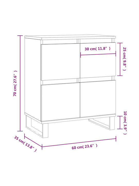 Bufet Stejar afumat 60x35x70cm