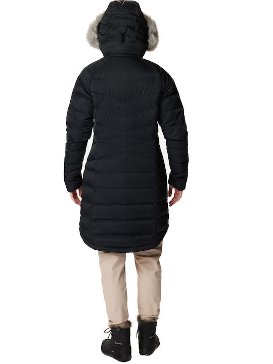 Columbia Mid Kurz Damen Puffer Jacke für Winter Schwarz