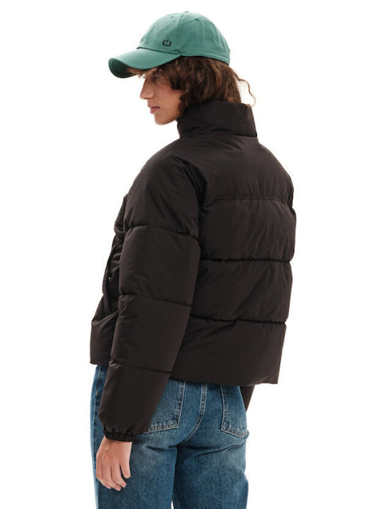 Scurtă Jachetă de femei Puffer Negru