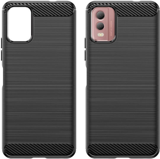 HappyCase Задна корица Силикон Черен (Nokia C32)
