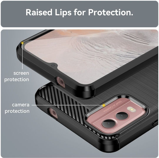 HappyCase Задна корица Силикон Черен (Nokia C32)