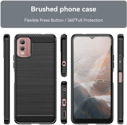 HappyCase Задна корица Силикон Черен (Nokia C32)