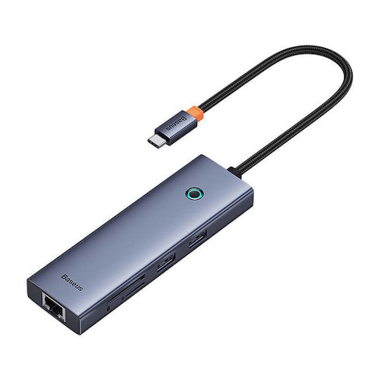 Baseus UltraJoy 7in1 USB-C Docking Station with HDMI 4K PD Ethernet Gray