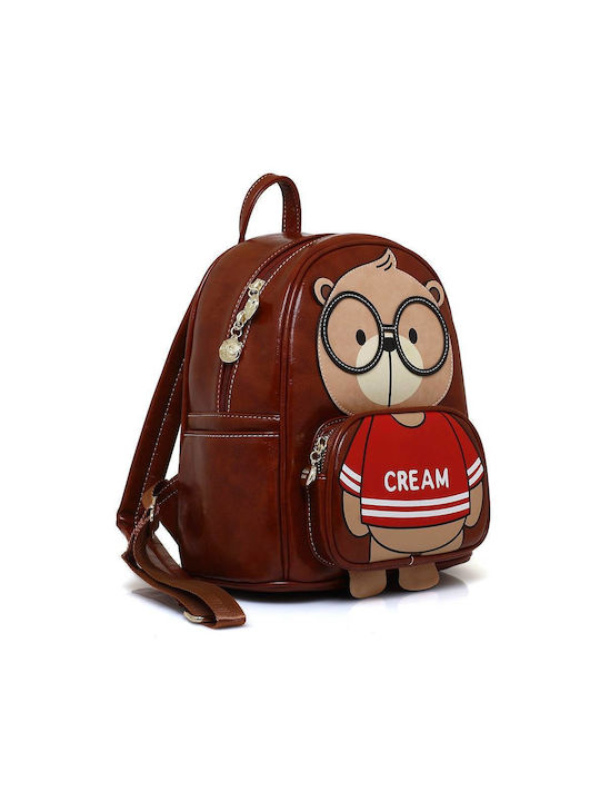 CreamBear Damen Tasche Rucksack Braun