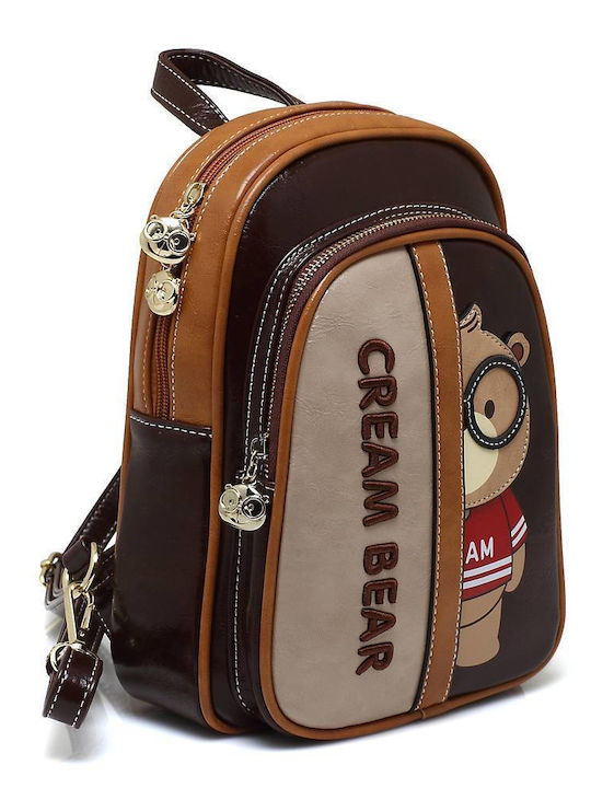 CreamBear Damen Tasche Rucksack Braun