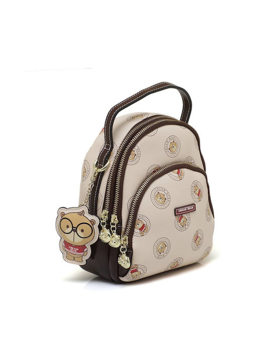 CreamBear Women's Bag Backpack Beige