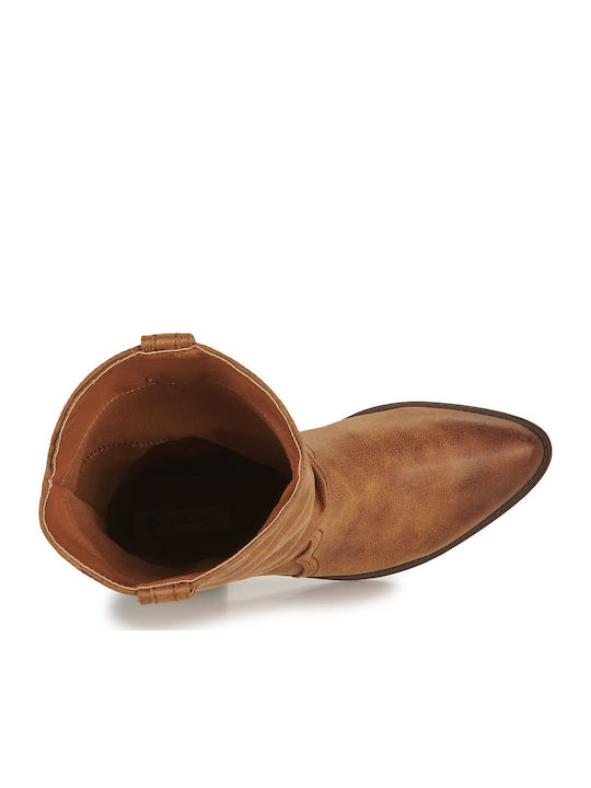 Damenstiefel Cowboy mit Mittelhohem Absatz Braun