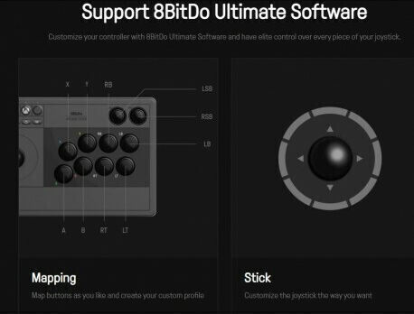 8Bitdo Arcade Stick Joystick Wireless Compatible with Xbox One / Xbox Series X/S