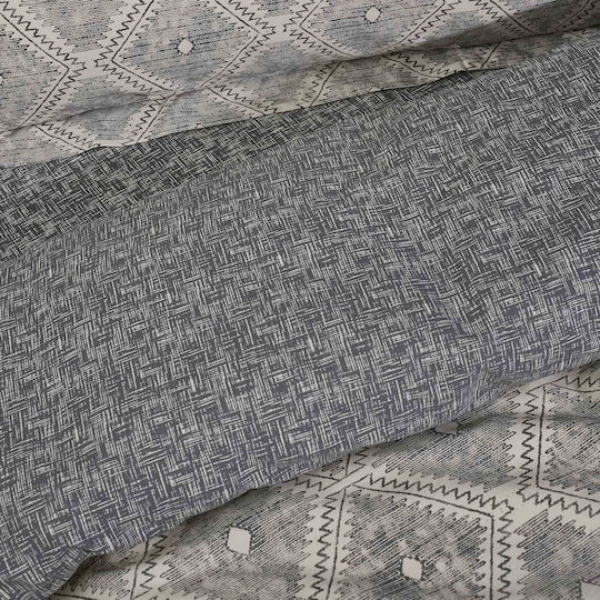 Das Home Duvet Cover Set Queen with 2 Pillowcases 220x240 Casual 5413 Nude - Grey