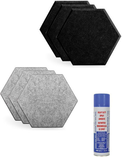 Audiodesigner Hexagon HEXAGONPET3/3/1 Sound Absorbing Panel 6 Pieces