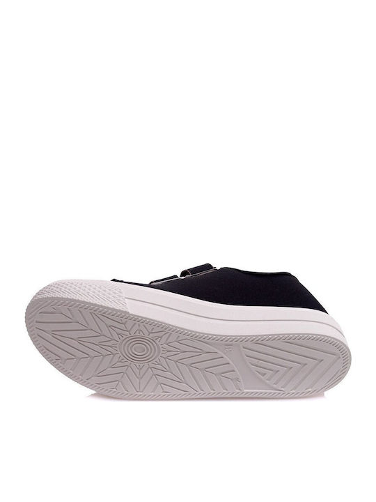 Παιδικά Sneakers Ανατομικά με Σκρατς Μαύρα