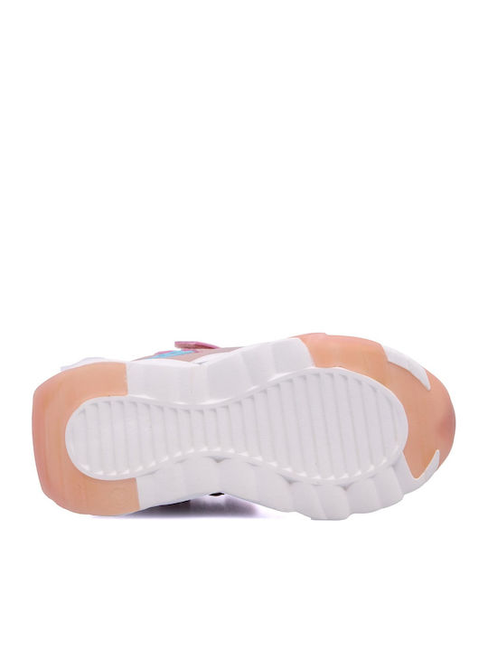 Παιδικά Sneakers High με Σκρατς Ροζ