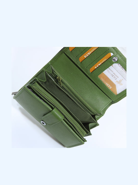 Large Leather Women's Wallet Classic Grass