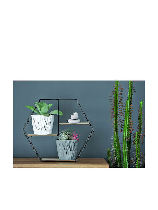 Prosperplast Sandy Round Planter Plastic Gray 16x16x14cm.