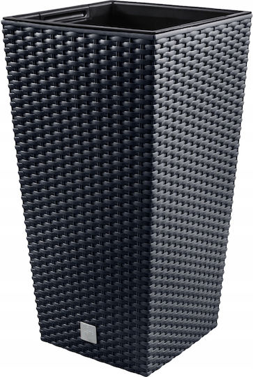 Marhome Rato Square Саксия Пластмаса Сив 22.5x42.1εκ.