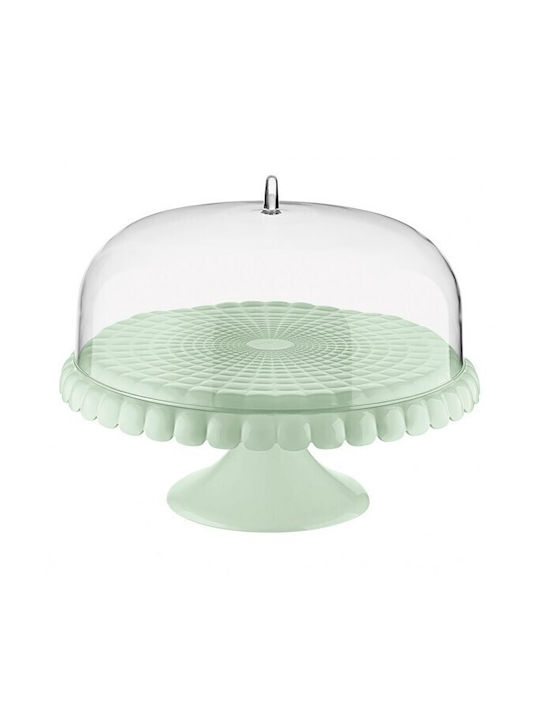 Guzzini Tiffany Tortieră Sticlă cu Capac și Picior Verde 36x36x28buc