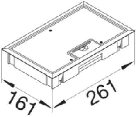 Hager Flush Electrical Box in Gray Color
