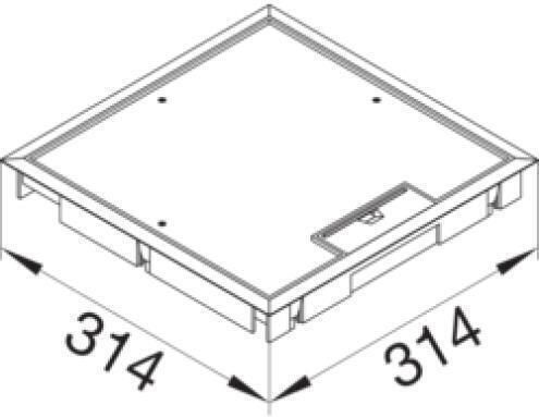 Hager Flush Electrical Box in Black Color