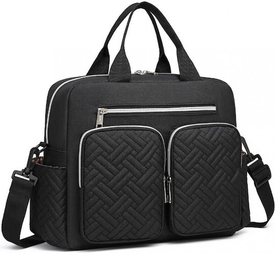 Kono Wickeltasche-Wickeltasche Schulter/Hand Schwarz