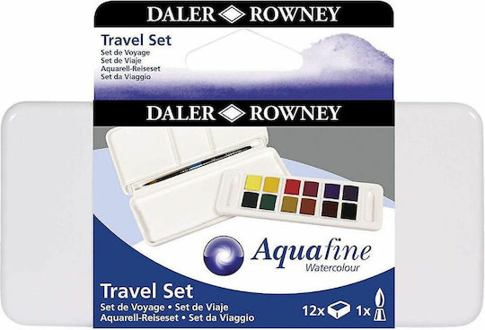 Daler Rowney Set De Acuarele 12 Culori Cu Pensulă