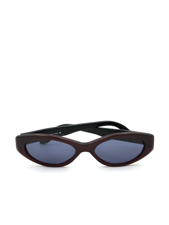 Club Women's Sunglasses with Burgundy Plastic Frame and Black Lens K844/C11/48-18-140