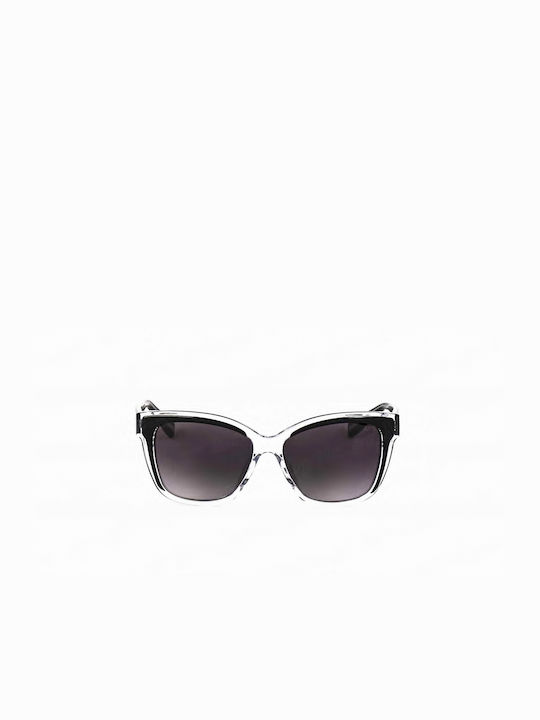 Trussardi Women's Sunglasses with Black Plastic Frame and Black Gradient Lens 077/0Z32/56-15-140