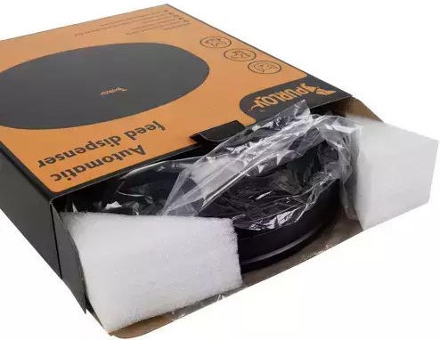 Purlov Automat Plastic Hranitoare pentru Câine & Pisică 150ml în Culoare Negru