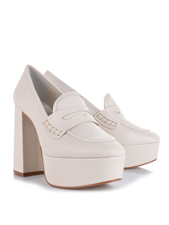 Carrano Leder Pumps Beige