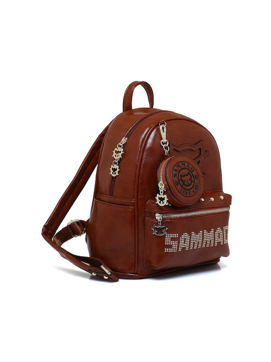 Sammao Damen Tasche Rucksack Braun