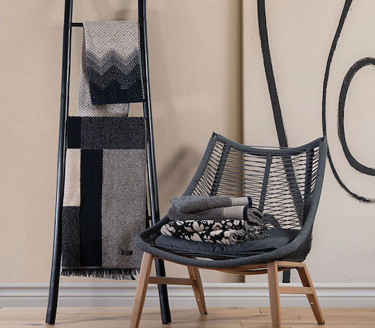 Nef-Nef Homeware Facecloth Plainis 50x90cm Beige-Black Weight 550gr/m²