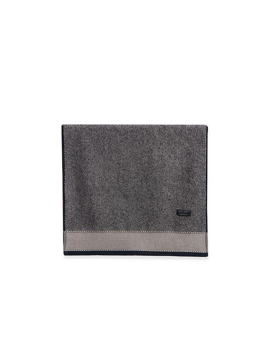 Nef-Nef Homeware Facecloth Plainis 50x90cm Beige-Black Weight 550gr/m²